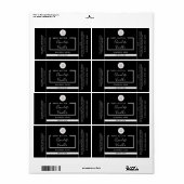 ミニマルモダンタイポグラフィブラックロゴ製品l ラベル (フルシート)