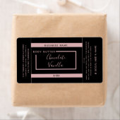 ミニマルモダンタイポグラフィブラック製品ラベル ラベル (インサイチュ)