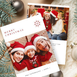 ミニマルモダンタイポグラフィメリーのクリスマス写真 シーズンカード