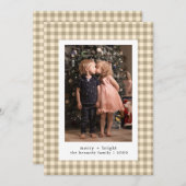 ミニマルモダンタイポグラフィメリークリスマスフォト シーズンカード (正面/裏面)