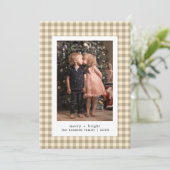 ミニマルモダンタイポグラフィメリークリスマスフォト シーズンカード (スタンド正面)