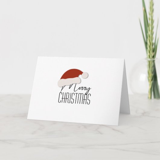 ミニマルモダンタイポグラフィメリークリスマス シーズンカード (正面)