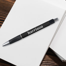 ミニマルモダンタイポグラフィモノグラム黒 ボールペン