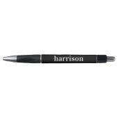 ミニマルモダンタイポグラフィモノグラム黒 ボールペン (正面)