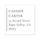 ミニマルモダンタイポグラフィ名と差出人住所 セルフインキングスタンプ (デザイン)