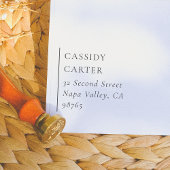 ミニマルモダンタイポグラフィ名と差出人住所 セルフインキングスタンプ