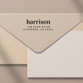 ミニマルモダンタイポグラフィ名差出人住所 セルフインキングスタンプ