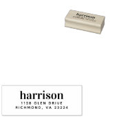 ミニマルモダンタイポグラフィ名差出人住所 ラバースタンプ (押印)