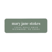 ミニマルモダンタイポグラフィ名差出人住所 ラベル (正面)