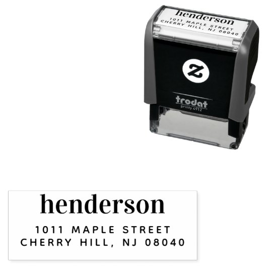 ミニマルモダンタイポグラフィ差出人住所 セルフインキングスタンプ (インサイチュ)