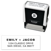ミニマルモダンタイポグラフィ差出人住所 セルフインキングスタンプ (インサイチュ)