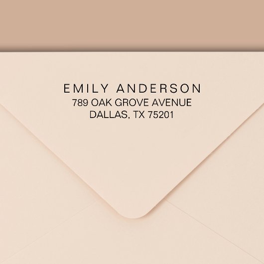 ミニマルモダンタイポグラフィ差出人住所 セルフインキングスタンプ