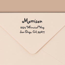 ミニマルモダンタイポグラフィ差出人住所 セルフインキングスタンプ