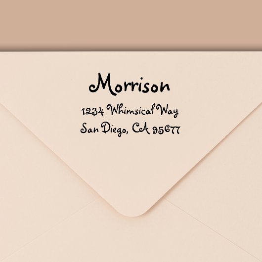 ミニマルモダンタイポグラフィ差出人住所 セルフインキングスタンプ