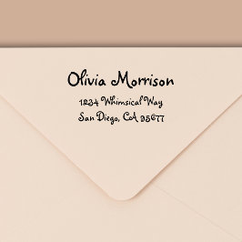 ミニマルモダンタイポグラフィ差出人住所 セルフインキングスタンプ