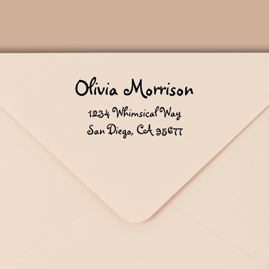 ミニマルモダンタイポグラフィ差出人住所 セルフインキングスタンプ