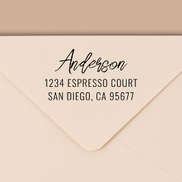 ミニマルモダンタイポグラフィ差出人住所 セルフインキングスタンプ