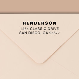 ミニマルモダンタイポグラフィ差出人住所 セルフインキングスタンプ