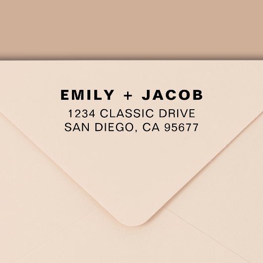 ミニマルモダンタイポグラフィ差出人住所 セルフインキングスタンプ