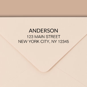 ミニマルモダンタイポグラフィ差出人住所 セルフインキングスタンプ