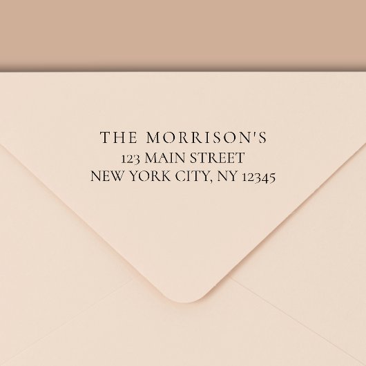 ミニマルモダンタイポグラフィ差出人住所 セルフインキングスタンプ