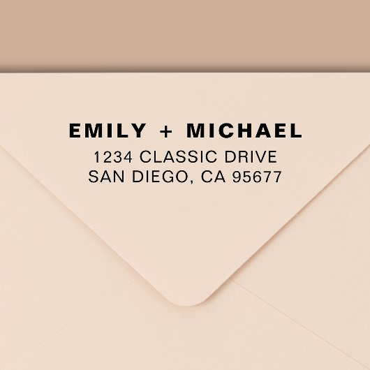 ミニマルモダンタイポグラフィ差出人住所 セルフインキングスタンプ