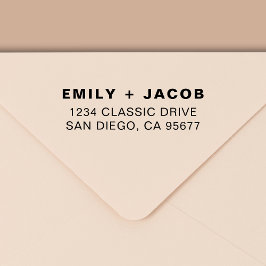 ミニマルモダンタイポグラフィ差出人住所 セルフインキングスタンプ