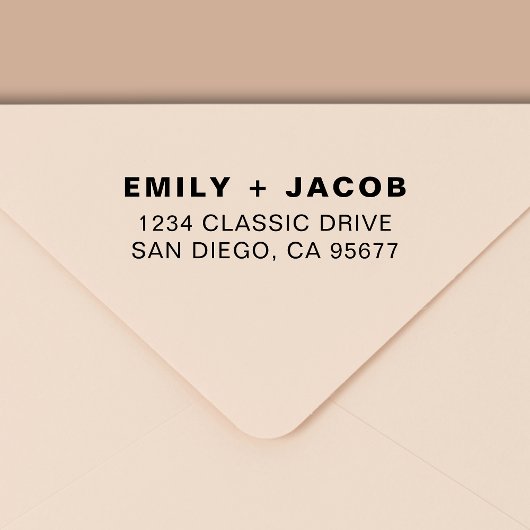 ミニマルモダンタイポグラフィ差出人住所 セルフインキングスタンプ