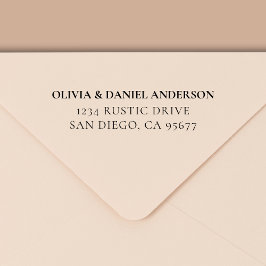 ミニマルモダンタイポグラフィ差出人住所 セルフインキングスタンプ