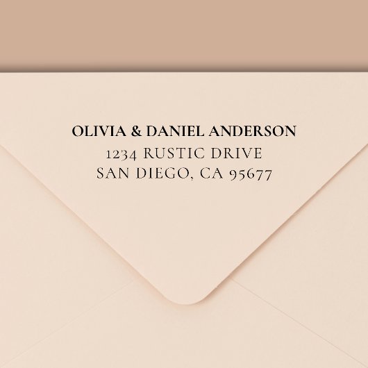 ミニマルモダンタイポグラフィ差出人住所 セルフインキングスタンプ