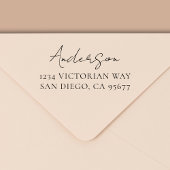 ミニマルモダンタイポグラフィ差出人住所 セルフインキングスタンプ