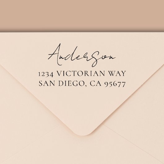 ミニマルモダンタイポグラフィ差出人住所 セルフインキングスタンプ