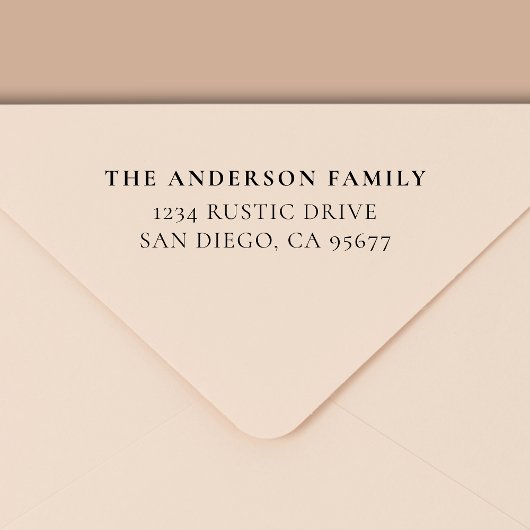 ミニマルモダンタイポグラフィ差出人住所 セルフインキングスタンプ