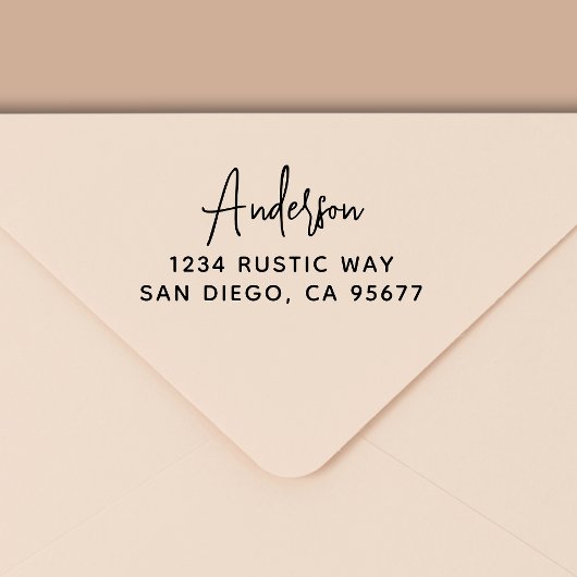 ミニマルモダンタイポグラフィ差出人住所 セルフインキングスタンプ