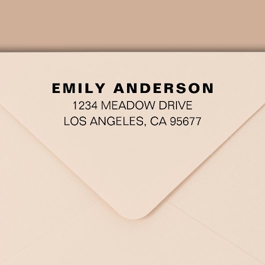 ミニマルモダンタイポグラフィ差出人住所 セルフインキングスタンプ