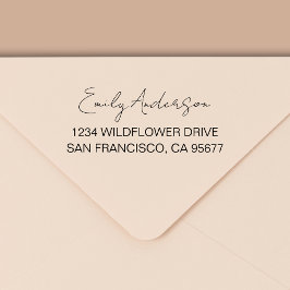 ミニマルモダンタイポグラフィ差出人住所 セルフインキングスタンプ