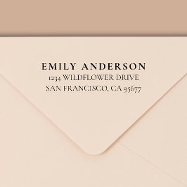 ミニマルモダンタイポグラフィ差出人住所 セルフインキングスタンプ