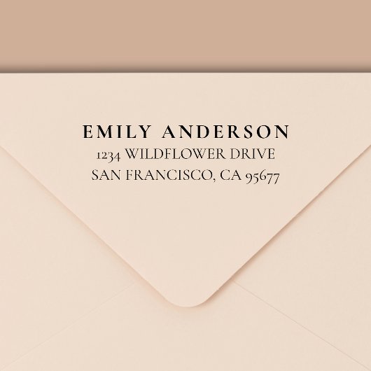 ミニマルモダンタイポグラフィ差出人住所 セルフインキングスタンプ