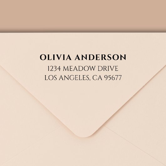 ミニマルモダンタイポグラフィ差出人住所 セルフインキングスタンプ