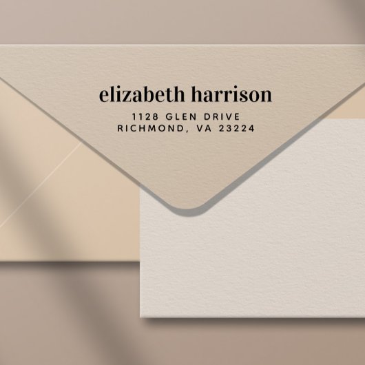 ミニマルモダンタイポグラフィ差出人住所 セルフインキングスタンプ