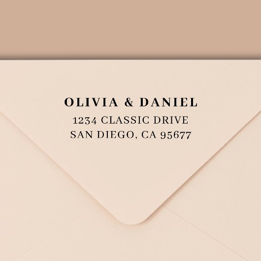 ミニマルモダンタイポグラフィ差出人住所 セルフインキングスタンプ