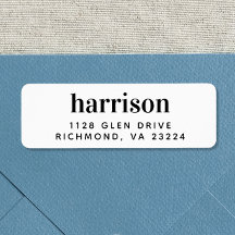 ミニマルモダンタイポグラフィ差出人住所