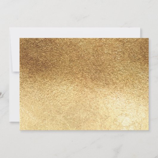 ミニマルモダンタイポグラフィ撮影金ゴールド 招待状 (裏面)