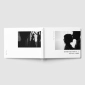 ミニマルモダンタイポグラフィ結婚写真 ゲストブック (全面)