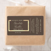 ミニマルモダンタイポグラフィ金ゴールドフレームラベル ラベル (インサイチュ)