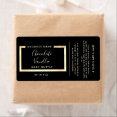 ミニマルモダンタイポグラフィ金ゴールドフレームラベル ラベル (インサイチュ)