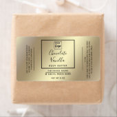 ミニマルモダンタイポグラフィ金ゴールドロゴ製品 ラベル (インサイチュ)