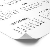 ミニマルモダンタイポグラフィ2017フォトカレンダー ポスター (角)