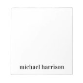 ミニマルモダンタイポグラフィ ノートパッド (正面)