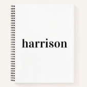 ミニマルモダンタイポグラフィ ノートブック (正面)